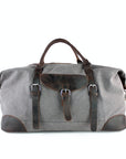 lepelou - leder - DAVID – Canvas & Leder Weekender grau - LPWCANGRA