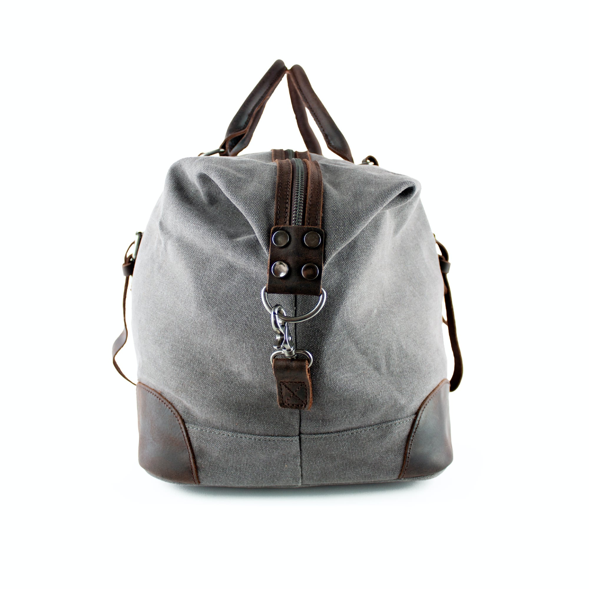 lepelou - leder - DAVID – Canvas & Leder Weekender grau - LPWCANGRA