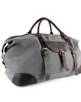 lepelou - leder - DAVID – Canvas & Leder Weekender grau - LPWCANGRA