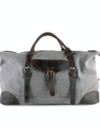 lepelou - leder - DAVID – Canvas & Leder Weekender grau - LPWCANGRA