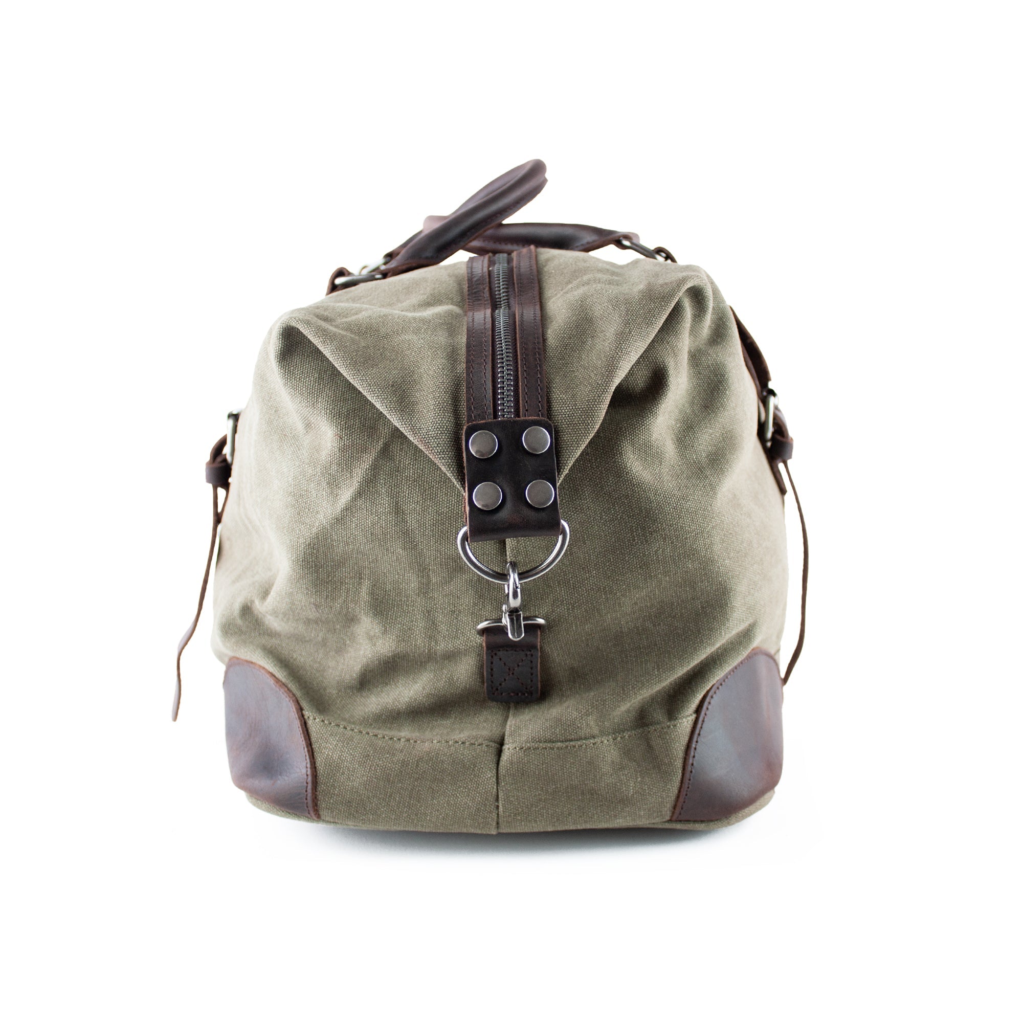 lepelou - leder - DAVID – Canvas & Leder Weekender khaki - LPWCANKHA