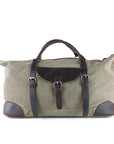 lepelou - leder - DAVID – Canvas & Leder Weekender khaki - LPWCANKHA