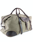 lepelou - leder - DAVID – Canvas & Leder Weekender khaki - LPWCANKHA