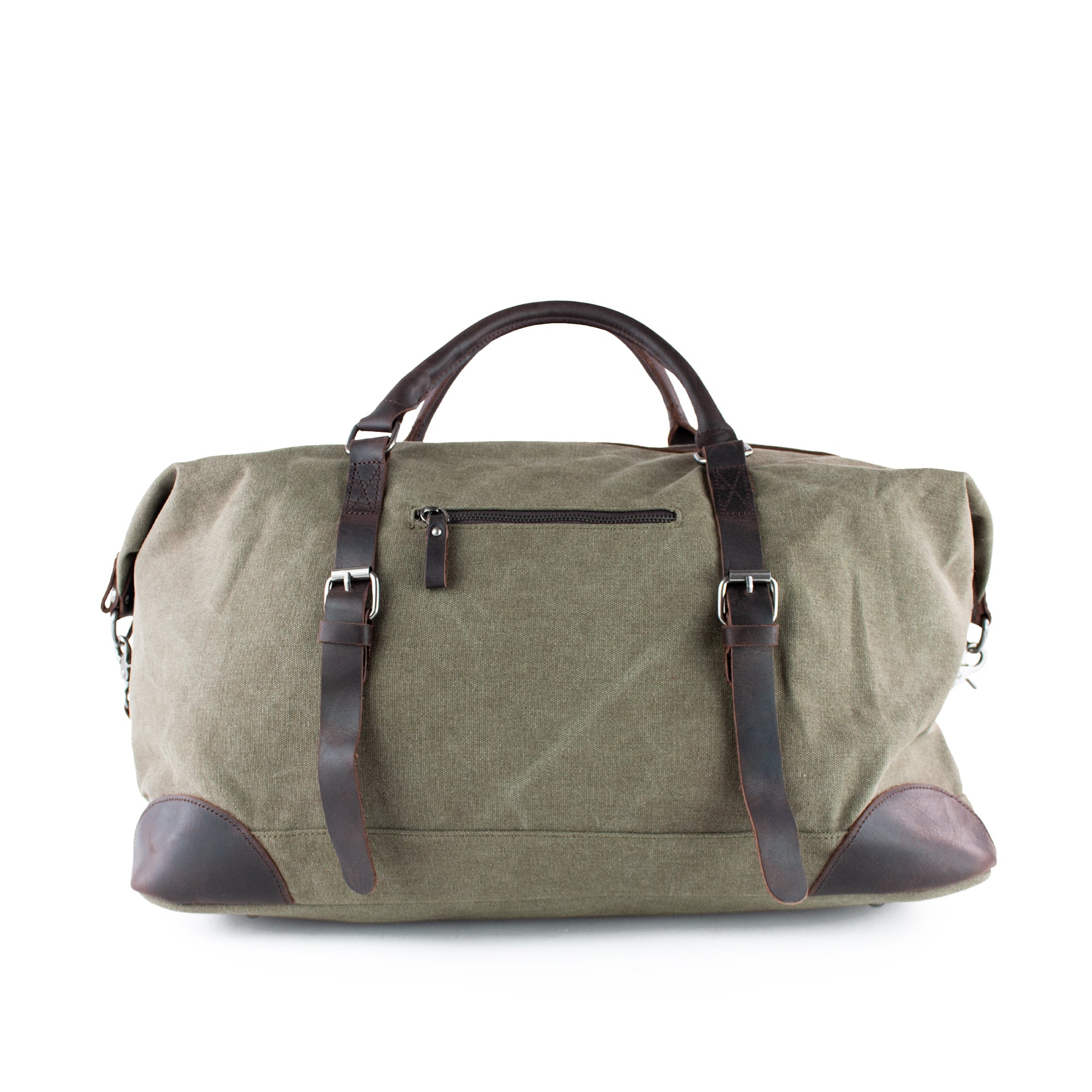 lepelou - leder - DAVID – Canvas &amp; Leder Weekender khaki - LPWCANKHA