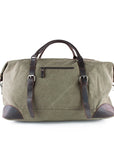 lepelou - leder - DAVID – Canvas & Leder Weekender khaki - LPWCANKHA