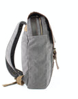 lepelou - leder - FELIX – Canvas & Leder Rucksack grau - LPRCANGRA