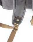 lepelou - leder - FELIX – Canvas & Leder Rucksack grau - LPRCANGRA