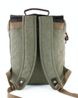 lepelou - leder - FELIX – Canvas & Leder Rucksack khaki - LPRCANKHA