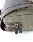 lepelou - leder - FELIX – Canvas & Leder Rucksack khaki - LPRCANKHA