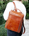 lepelou - leder - GABRIEL – Leder Rucksack cognac - LPRGABCOGE