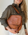 lepelou - leder - Handtaschen - MAJA – Leder Messenger cognac - LPHMAJCOGE