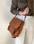 lepelou - leder - Handtaschen - MAJA – Leder Messenger cognac - LPHMAJCOGE