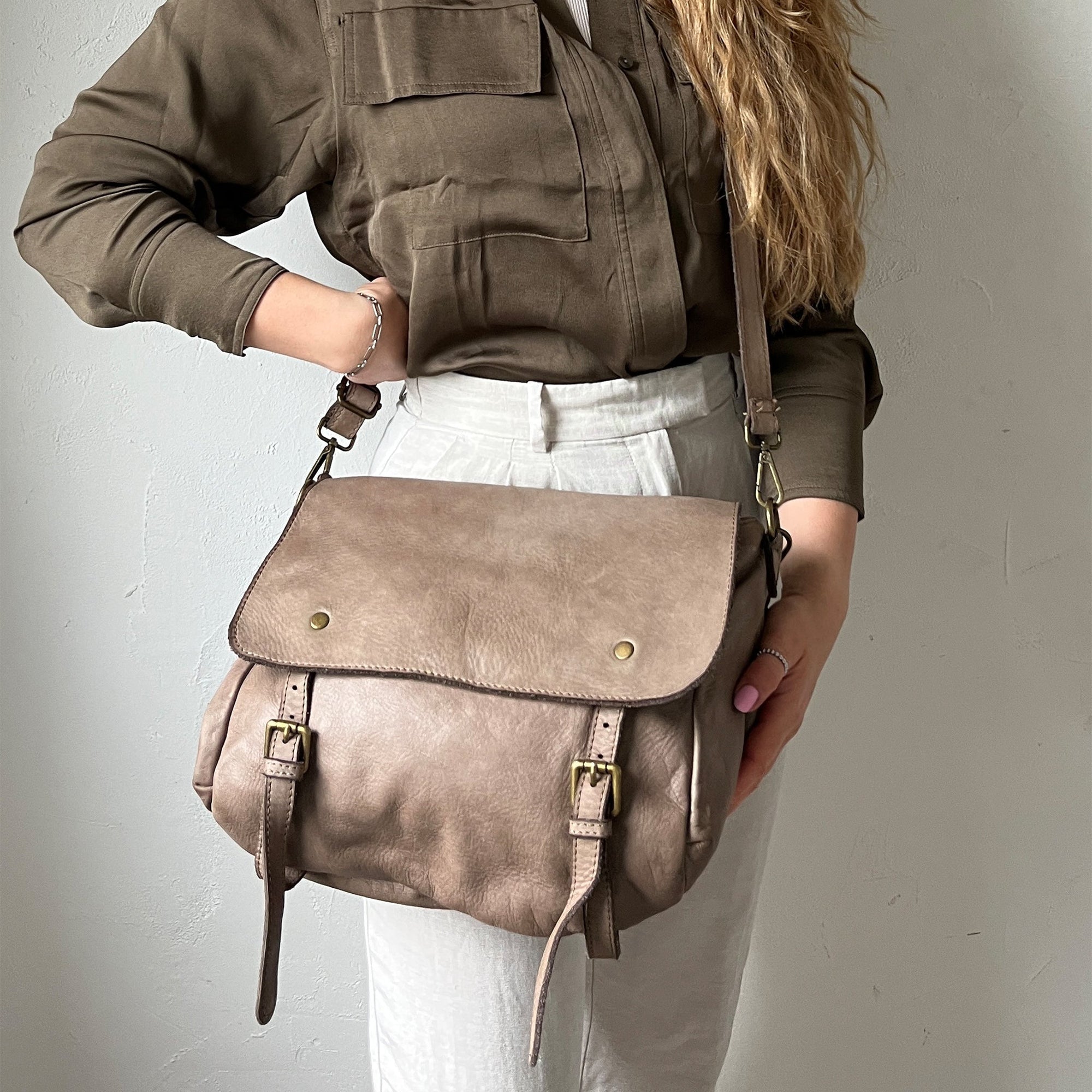 lepelou - leder - Handtaschen - MAJA – Leder Messenger taupe - LPHMAJTAUE