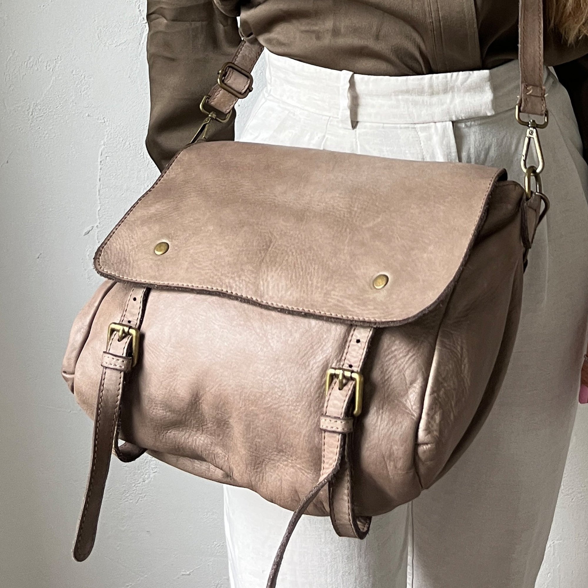 lepelou - leder - Handtaschen - MAJA – Leder Messenger taupe - LPHMAJTAUE