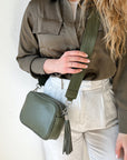 lepelou - leder - ISABELLA – Leder Umhängetasche khaki - LPHISAKHAE5