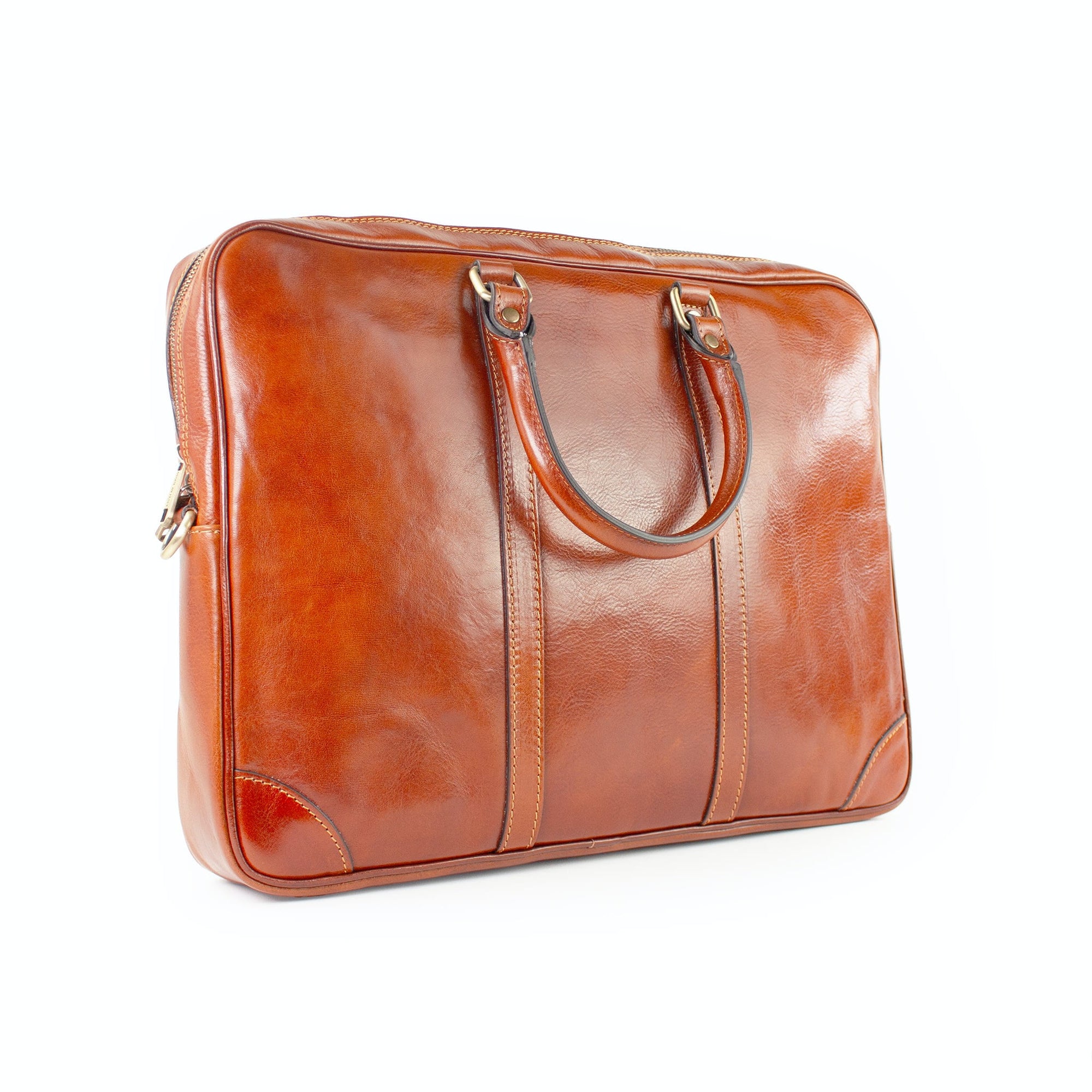 lepelou - leder - Laptoptasche - EMILIO – Leder Aktentasche cognac - LPAEMICOGE