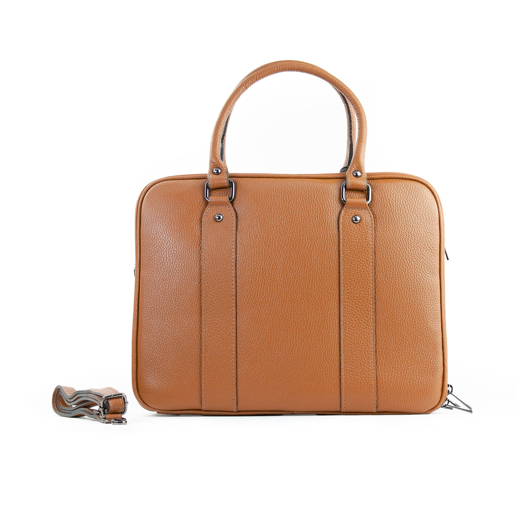 lepelou - leder - Laptoptasche - LINO – Leder Aktentasche cognac - LPALINCOGE