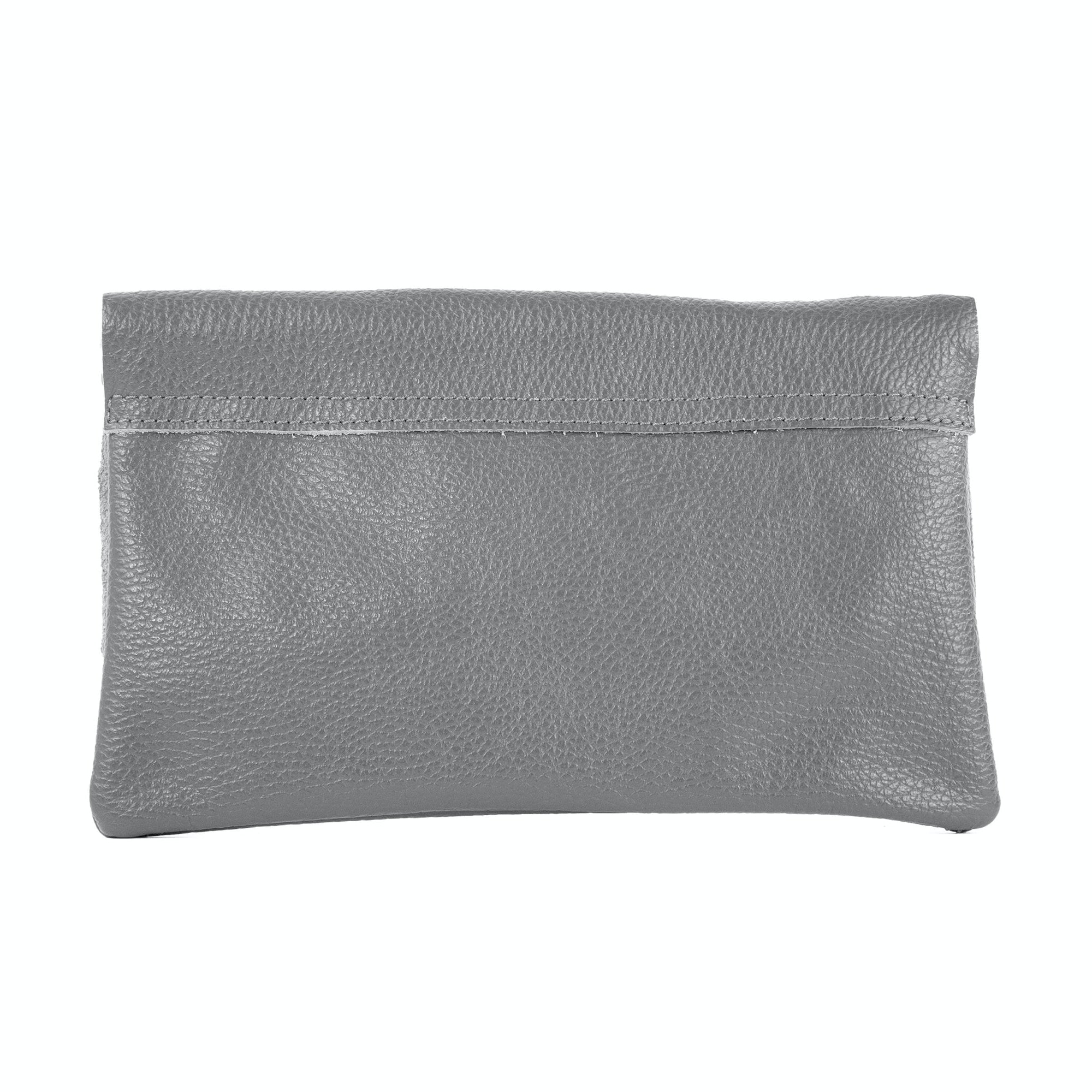 lepelou - leder - LUNA – Leder Clutch dunkelgrau - LPHLUNDGRE