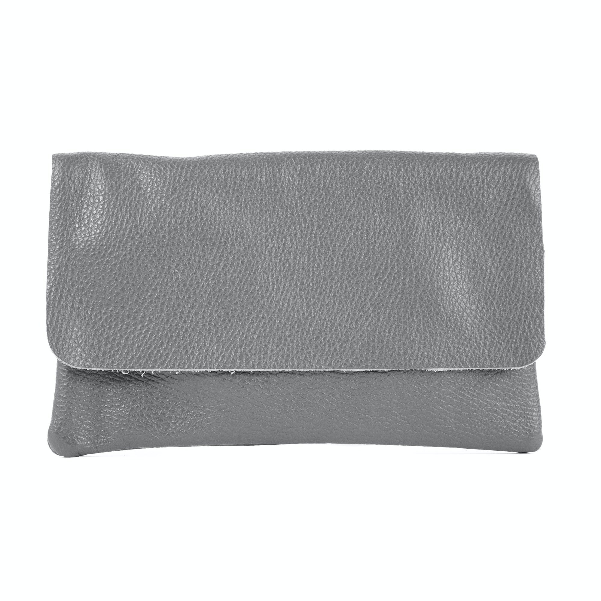 lepelou - leder - LUNA – Leder Clutch dunkelgrau - LPHLUNDGRE