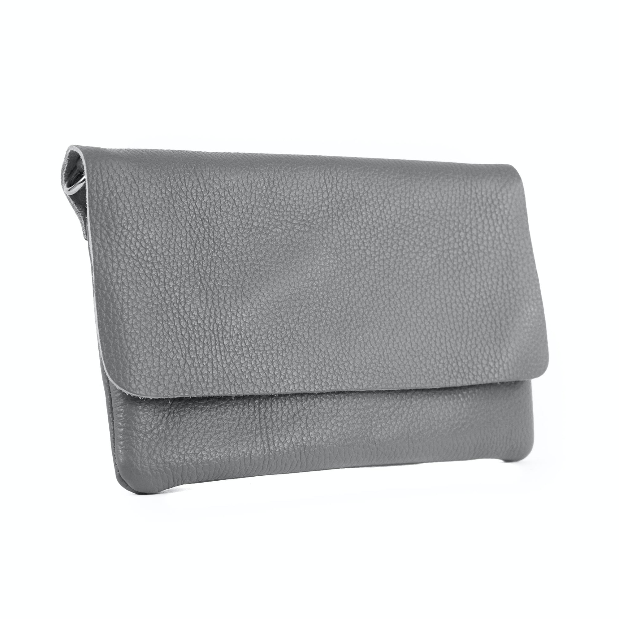 lepelou - leder - LUNA – Leder Clutch dunkelgrau - LPHLUNDGRE