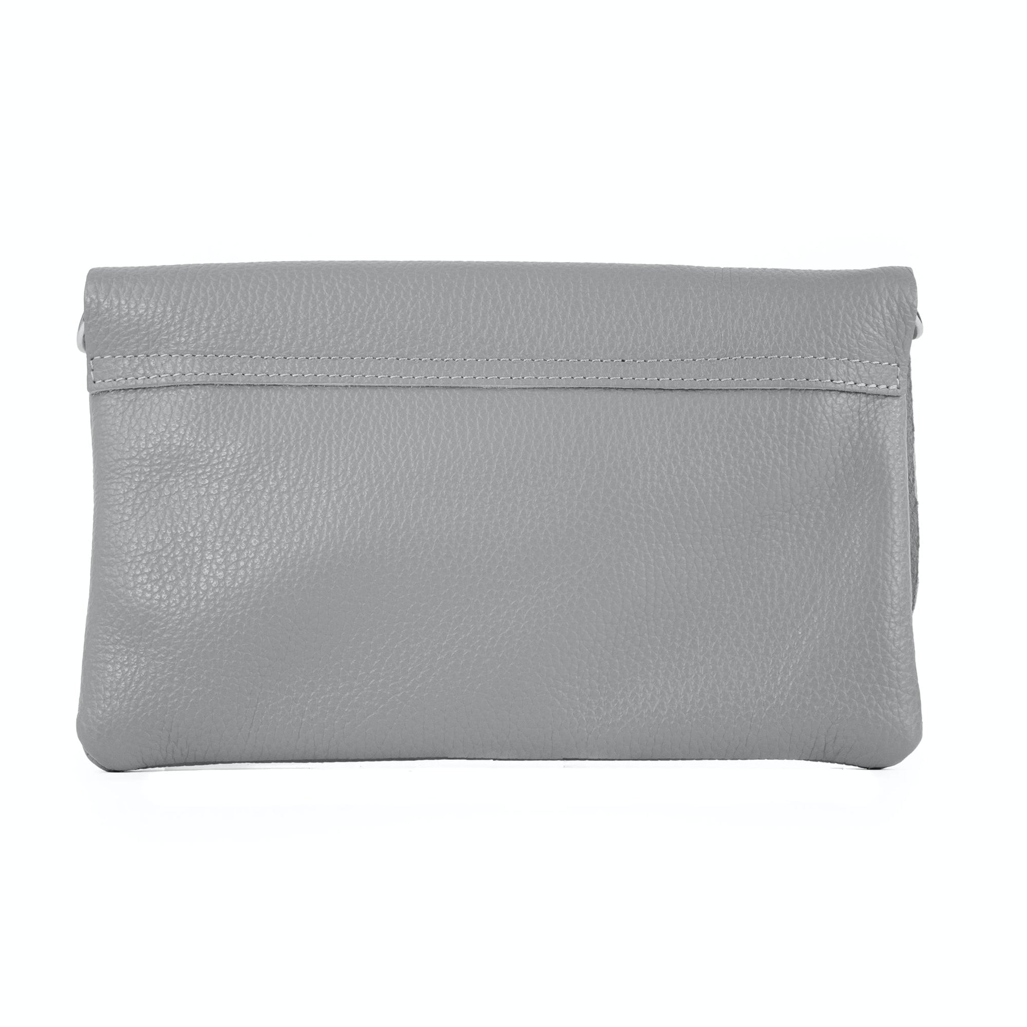 lepelou - leder - LUNA – Leder Clutch hellgrau - LPHLUNHGRE