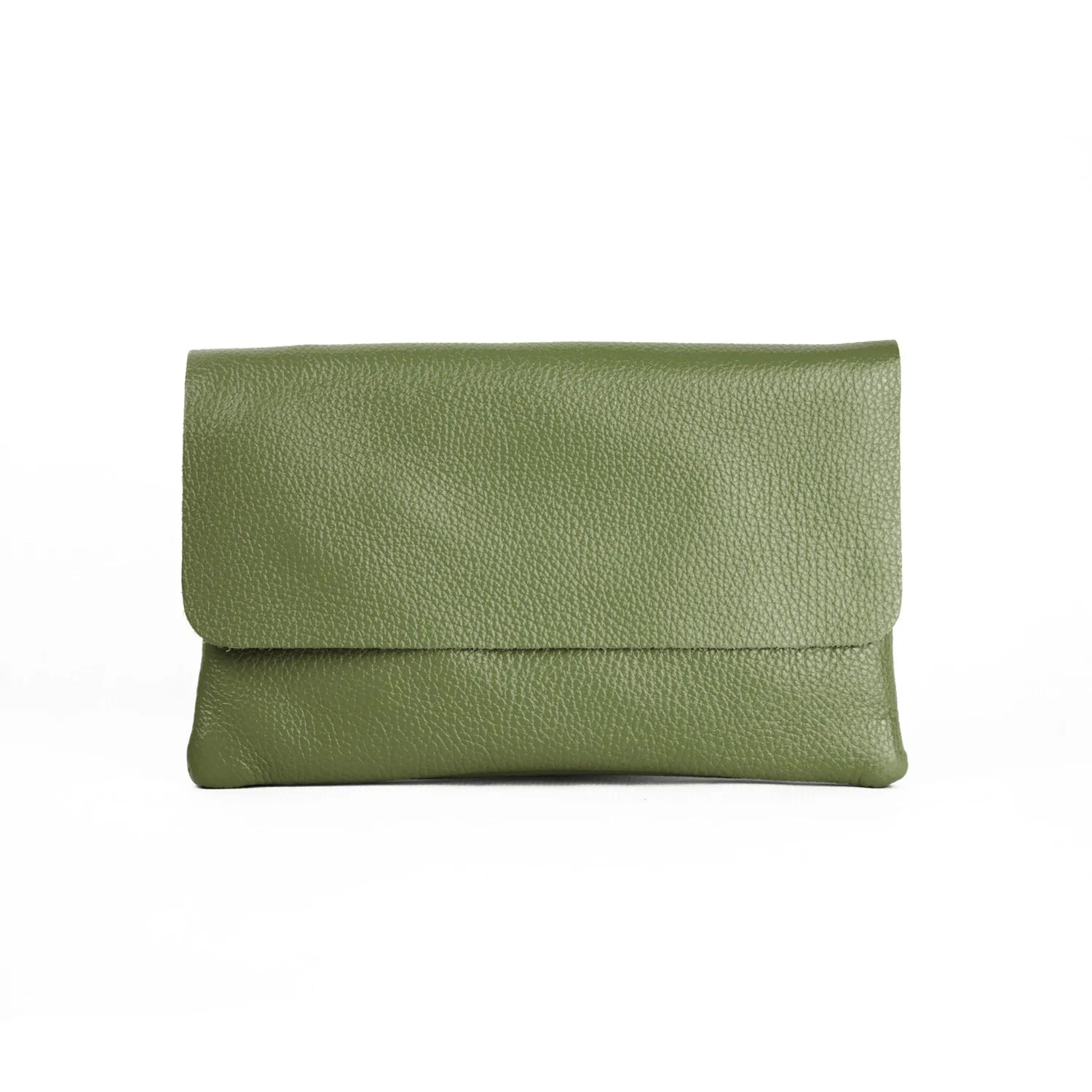 lepelou - leder - LUNA – Leder Clutch khaki - LPHLUNKHAE