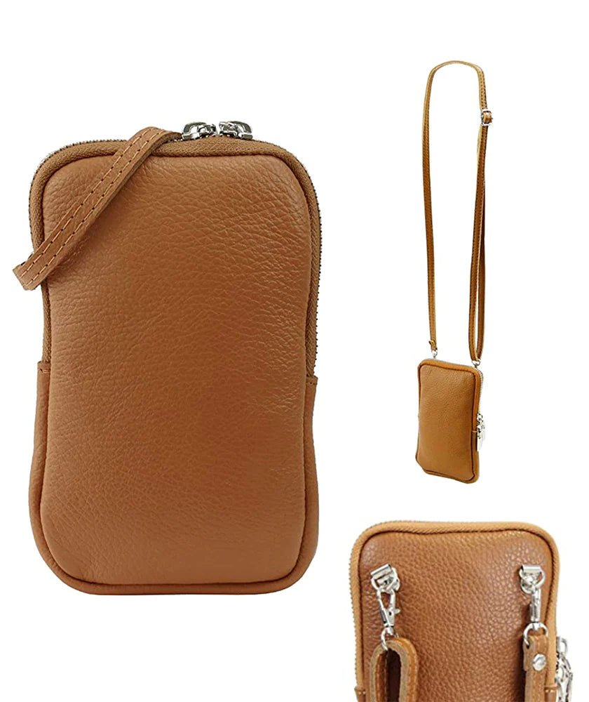 lepelou - leder - NANI – Leder Handytasche cognac - LPHNANCOGE