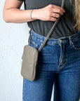 lepelou - leder - NANI – Leder Handytasche taupe - LPHNANTAUE