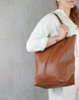 lepelou - leder - Shopper - MIA – Ledershopper cognac - LPHMIACOGE