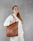 lepelou - leder - Shopper - MIA – Ledershopper cognac - LPHMIACOGE