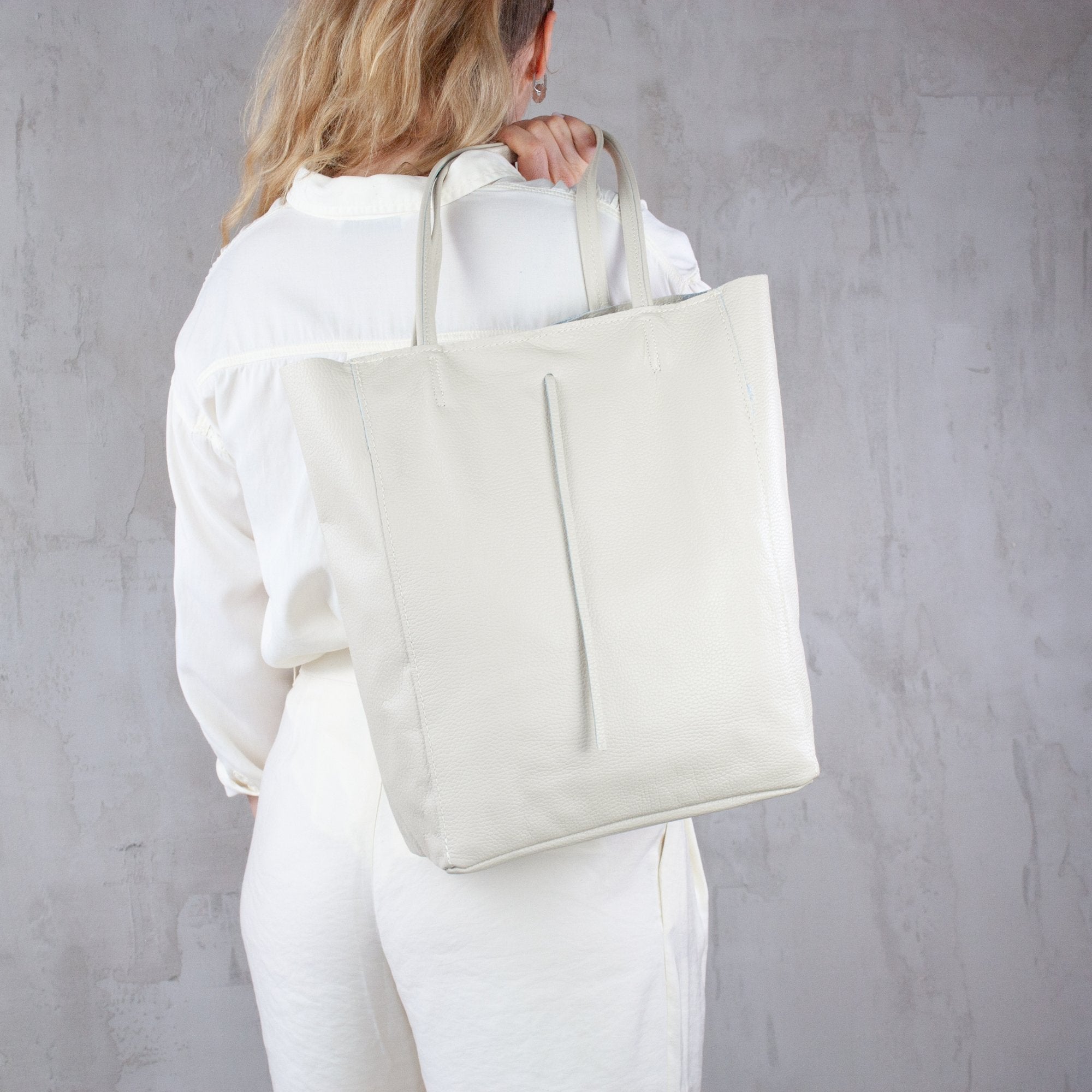 lepelou - leder - Shopper - MIA – Ledershopper creme - LPHMIACREE