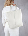 lepelou - leder - Shopper - MIA – Ledershopper creme - LPHMIACREE