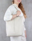 lepelou - leder - Shopper - MIA – Ledershopper creme - LPHMIACREE