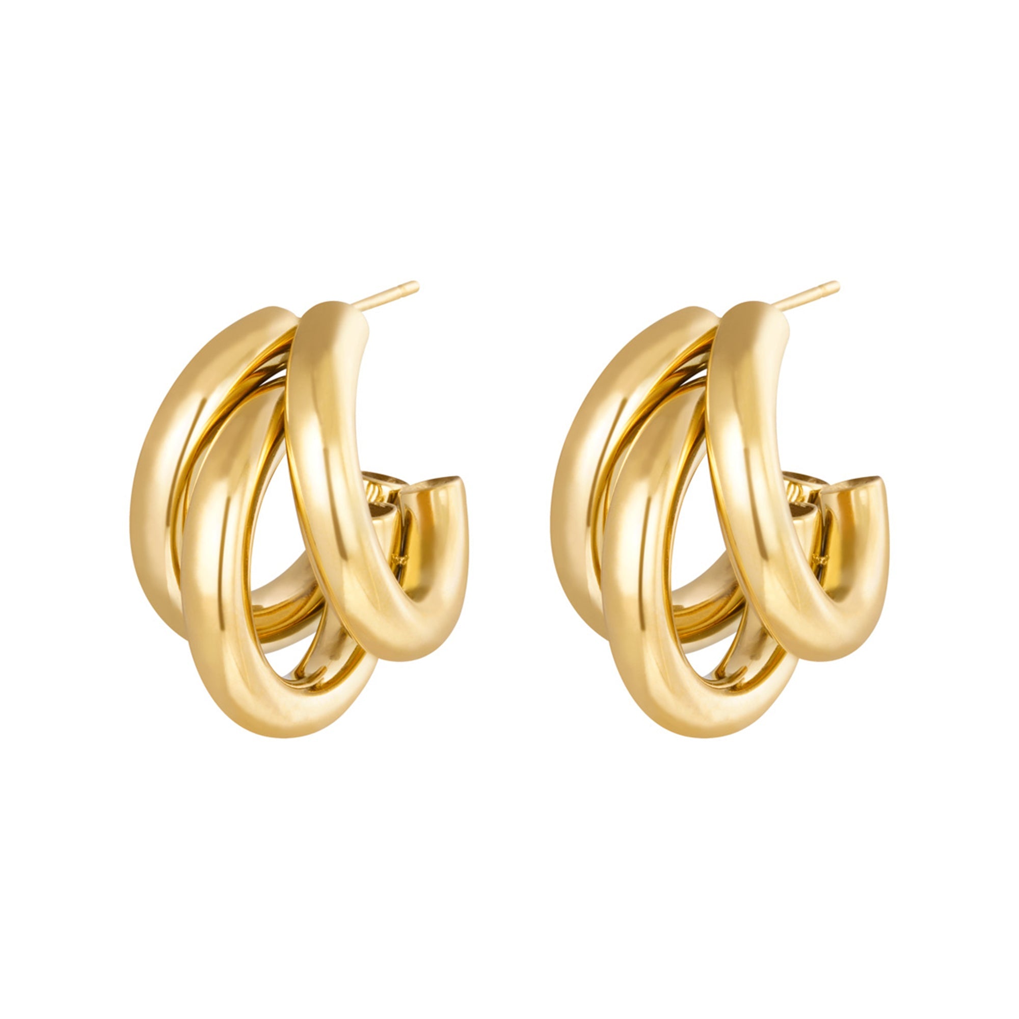 lepelou - leder - Statement Ohrring gold - 