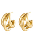 lepelou - leder - Statement Ohrring gold - 