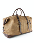 lepelou - leder - TIM – Leder Reisetasche aus Leder & gewachstem Canvas Camel - LPWCANCAMW