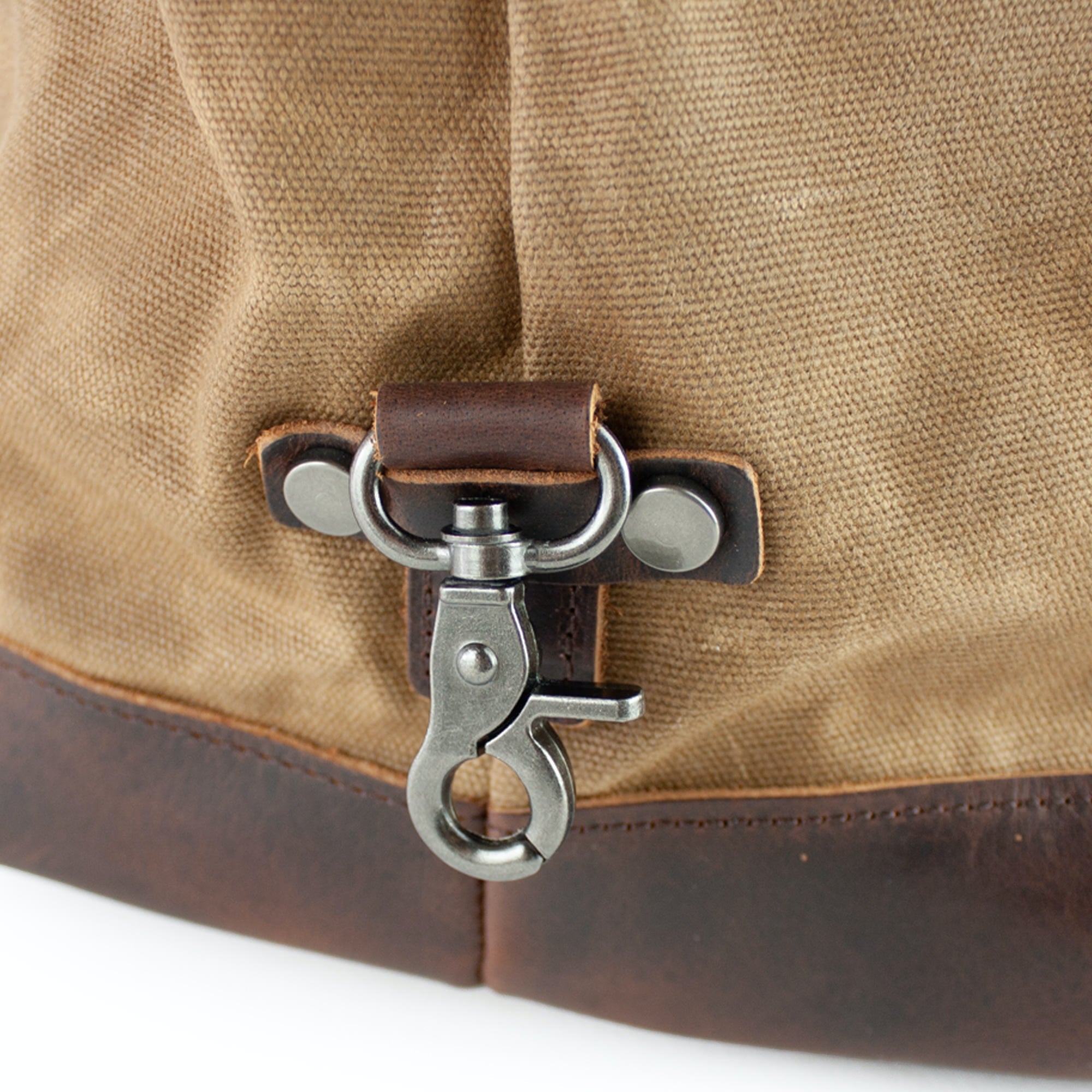 lepelou - leder - TIM – Leder Reisetasche aus Leder &amp; gewachstem Canvas Camel - LPWCANCAMW