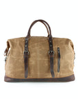 lepelou - leder - TIM – Leder Reisetasche aus Leder & gewachstem Canvas Camel - LPWCANCAMW