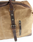 lepelou - leder - TIM – Leder Reisetasche aus Leder & gewachstem Canvas Camel - LPWCANCAMW