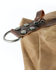 lepelou - leder - TIM – Leder Reisetasche aus Leder & gewachstem Canvas Camel - LPWCANCAMW