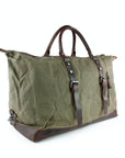 lepelou - leder - TIM – Leder Reisetasche aus Leder & gewachstem Khaki - LPWCANKHAW