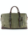 lepelou - leder - TIM – Leder Reisetasche aus Leder & gewachstem Khaki - LPWCANKHAW