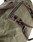 lepelou - leder - TIM – Leder Reisetasche aus Leder & gewachstem Khaki - LPWCANKHAW