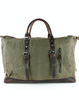 lepelou - leder - TIM – Leder Reisetasche aus Leder & gewachstem Khaki - LPWCANKHAW