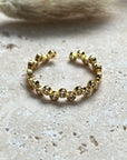 lepelou - leder - Verstellbarer Ring mit Steinchen gold - 