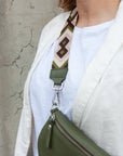 lepelou - leder - Wechselgurt - BELLA – Leder Taschengurt khaki 1 - LPGBELKHA1